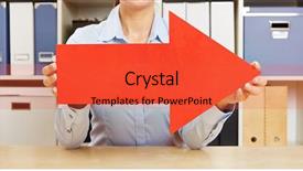  Presentation with womens right to vote - Cool new slide set with fingerpost - panorama with big red arrow backdrop and a  colored foreground