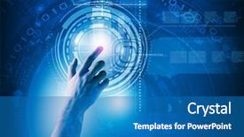  Presentation with fingerprint - Beautiful PPT layouts featuring fingerprint technology - close up of human hands backdrop and a teal colored foreground