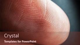  Presentation with fingerprint - Slide set with fingerprint-texture-of-finger-skin background and a  colored foreground