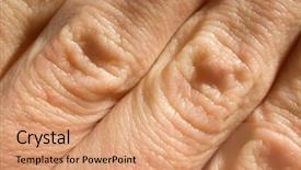  Presentation with fingers - Theme consisting of fingers closeup background and a coral colored foreground