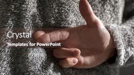  Presentation with deception - Beautiful presentation design featuring fingers-crossed-behind-back-concept backdrop and a tawny brown colored foreground