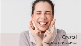  Presentation with good luck - PPT layouts consisting of fingers crossed for good luck background and a soft green colored foreground