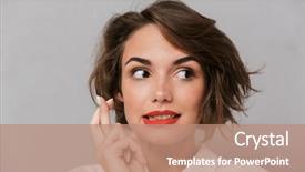  Presentation with good luck - Theme with fingers crossed for good luck background and a coral colored foreground