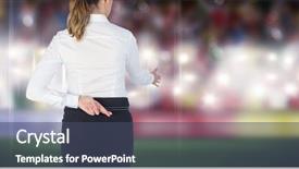  Presentation with commitment - Audience pleasing slide deck consisting of fingers crossed offering handshake backdrop and a ocean colored foreground