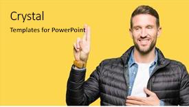  Presentation with winter - Slide set featuring fingers making a loyalty promise background and a  colored foreground