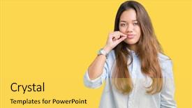  Presentation with lips mouth - Audience pleasing presentation theme consisting of fingers secret and silent backdrop and a  colored foreground