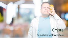  Presentation with lips mouth - Presentation design featuring fingers secret and silent background and a  colored foreground