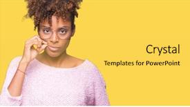  Presentation with lips mouth - Colorful slide deck enhanced with fingers secret and silent backdrop and a yellow colored foreground