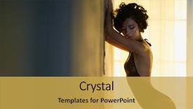  Presentation with sexy - Cool new PPT layouts with fingures - fashion portrait of beautiful woman backdrop and a yellow colored foreground