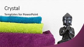  Presentation with buddha - Presentation consisting of fingures - image of a buddha figure background and a white colored foreground