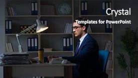  Presentation with task - Beautiful PPT theme featuring finish important deliverable task backdrop and a dark gray colored foreground