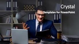  Presentation with task - Presentation theme featuring finish important deliverable task background and a dark gray colored foreground