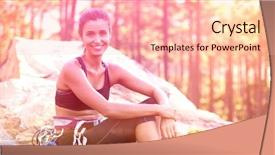  Presentation with rock climbing - Cool new presentation with finish line group run - woman smiling and sitting backdrop and a lemonade colored foreground