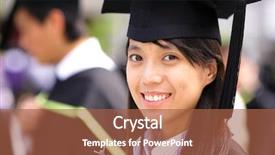  Presentation with graduation - Slide set featuring finish school - asian girl graduation background and a red colored foreground