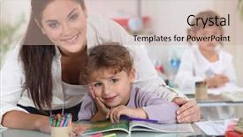  Presentation with nursery - Cool new presentation with finish school - nursery backdrop and a coral colored foreground