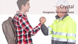  Presentation with apprentice - Beautiful presentation featuring finish school - young male apprentice backdrop and a lemonade colored foreground