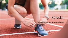  Presentation with finish strong - Slides having finish strong - close up of a young background and a coral colored foreground