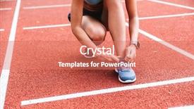  Presentation with finish strong - PPT theme consisting of finish strong - close up of a young background and a coral colored foreground