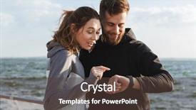  Presentation with sports jerseys - Cool new PPT layouts with finish strong - happy young sports couple talking backdrop and a tawny brown colored foreground