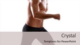  Presentation with fitness - Presentation with finish strong - healthy and fitness man running background and a light gray colored foreground
