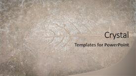  Presentation with finish strong - PPT theme enhanced with finish strong - leaf impression in stone background and a mint green colored foreground