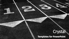  Presentation with finish strong - Presentation consisting of finish strong - racetrack with line for running background and a dark gray colored foreground