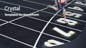  Presentation with race track - Presentation theme with finish the race focus background and a tawny brown colored foreground