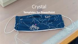  Presentation with cleanup - PPT layouts enhanced with finished-homemade-covid-19-face background and a gray colored foreground