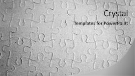  Presentation with task - Colorful slides enhanced with finishing task - white jigsaw puzzle background backdrop and a light gray colored foreground