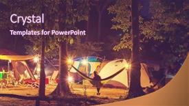  Presentation with finland - Cool new PPT layouts with finland lake - amazing scene in night camping backdrop and a tawny brown colored foreground