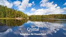  Presentation with finland - Slide deck featuring finland lake wide angle view background and a ocean colored foreground