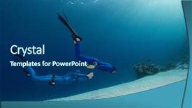  Presentation with two paths - Amazing slide deck having finning over the sandy sea backdrop and a ocean colored foreground