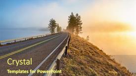  Presentation with finland - Amazing theme having finnish-landscape-with-narrow-car backdrop and a tawny brown colored foreground