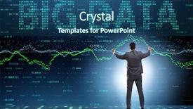  Presentation with data analyst - PPT layouts with fintech financial big data concept background and a ocean colored foreground