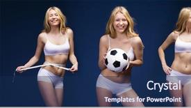  Presentation with sport blue - Slides with  background and a  colored foreground