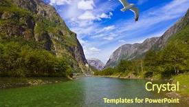 Presentation with nature of management - Audience pleasing slide deck consisting of fiord - fjord sognefjord in norway backdrop and a tawny brown colored foreground