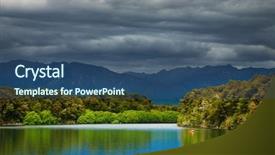  Presentation with lonely man new zealand tourists - Presentation design enhanced with fiord - manapouri lake south island fiordland background and a  colored foreground