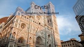  Presentation with catholic history santa maria - Slide deck consisting of fiore basilica of saint mary background and a light blue colored foreground