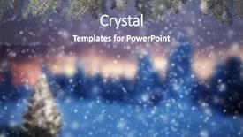  Presentation with fir tree - Presentation theme consisting of fir branches and christmas tree background and a gray colored foreground