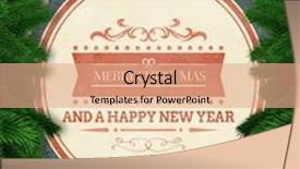  Presentation with bleached - PPT theme with fir tree branches forming frame background and a coral colored foreground