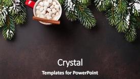  Presentation with fir tree - Audience pleasing theme consisting of fir tree hot chocolate backdrop and a dark gray colored foreground