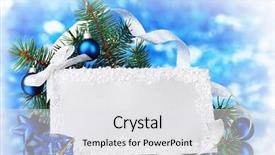  Presentation with postcard - Presentation enhanced with fir-tree on blue background and a white colored foreground