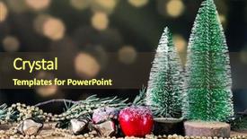  Presentation with golden apple - Amazing slides having fir trees golden perl backdrop and a tawny brown colored foreground
