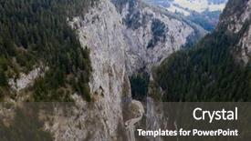  Presentation with transylvania - Theme featuring fir trees in transylvania romania background and a gray colored foreground