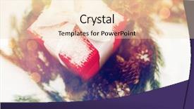  Presentation with christmas holidays - Colorful PPT layouts enhanced with fir wreath with cones backdrop and a lemonade colored foreground