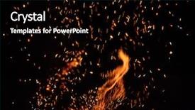  Presentation with fiery - Slide set consisting of fire - burning sparks flying beautiful flames background and a black colored foreground