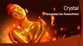  Presentation with jewelry gold - Audience pleasing presentation theme consisting of fire - fashion art golden skin woman backdrop and a wine colored foreground