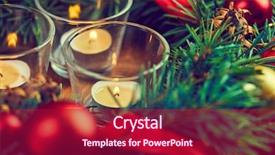  Presentation with year still life christmas - PPT theme consisting of red gold fire - new year's still-life christmas toys background and a crimson colored foreground