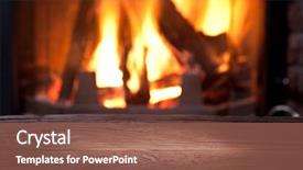  Presentation with fire - Slide set featuring pieces of silver carp fish background and a coral colored foreground