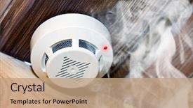  Presentation with detector - Amazing theme having fire - smoke detector backdrop and a coral colored foreground